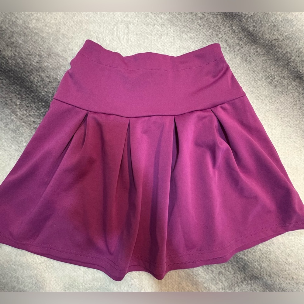 Shein Girls Magenta Pink Purple‎ A-Line Flare Tennis Skirt 12 Youth (A3)